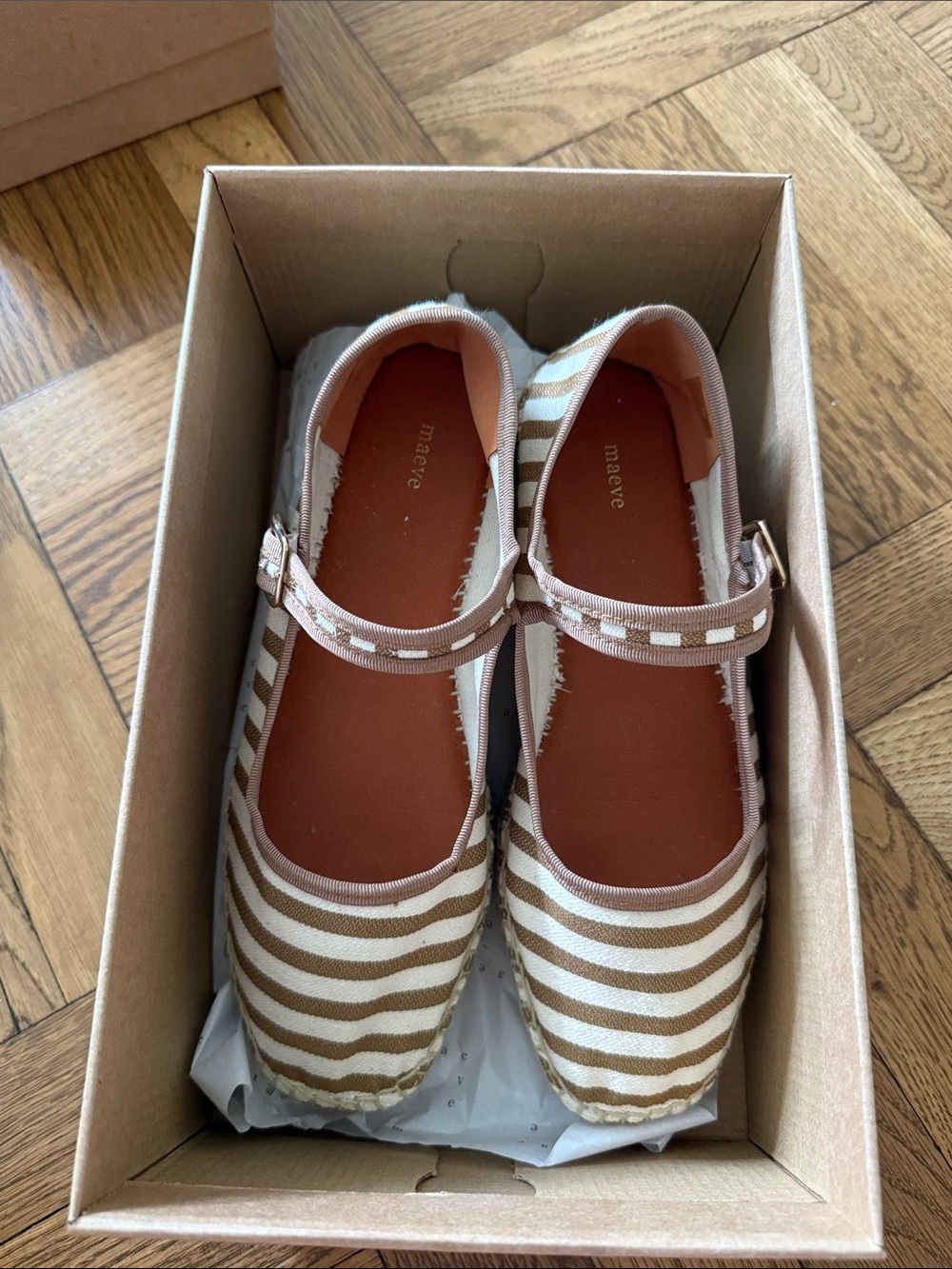 Maeve by Anthropologie Mary Jane Flats with Raffia Platform